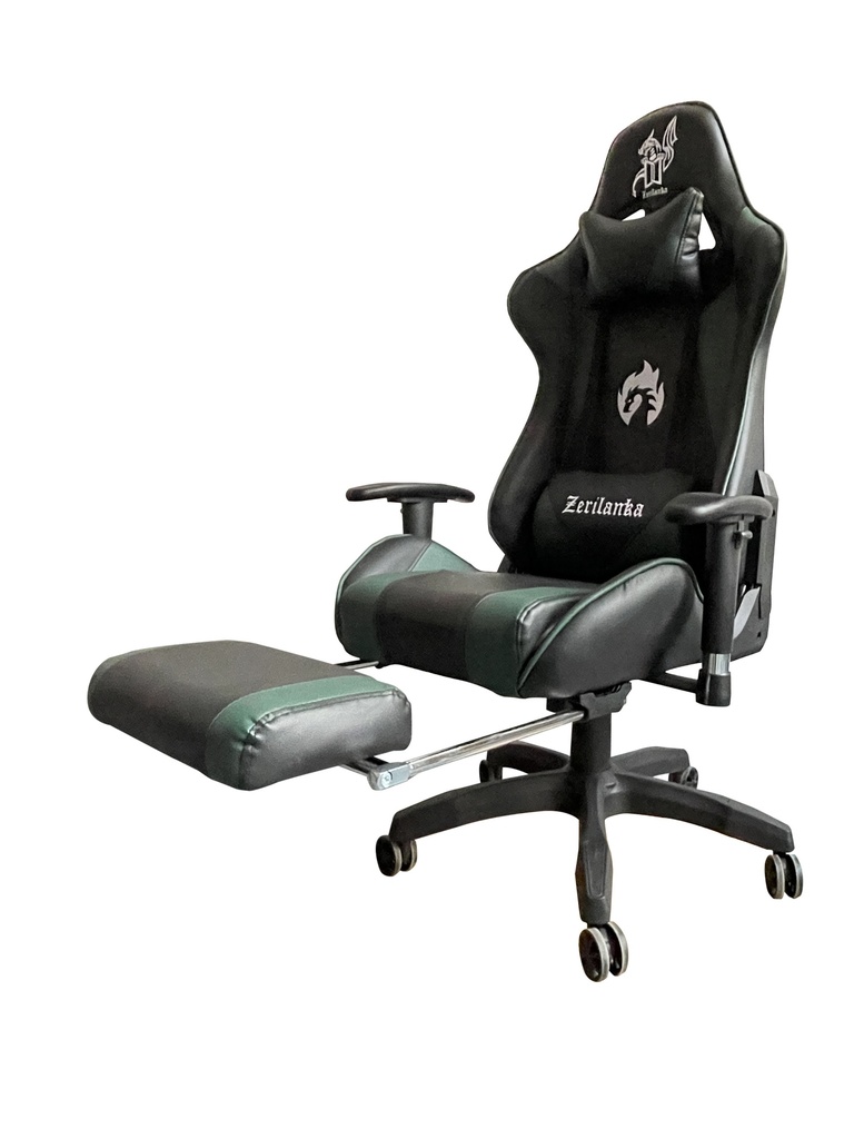 SILLA GAMER RECLINABLE ERGONOMICA VERDE KITSUNE