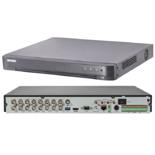 DVR 8 Megapixel / 16 Canales 4K TURBOHD + 16 Canales IP / 2 Bahías de Disco Duro / 4 Canales de Audio / 16 Entradas de Alarma