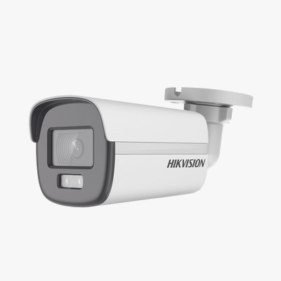 Bala TURBOHD 2 Megapixel (1080p) / Imagen a color VU 24/7 / Lente 2.8 mm / METAL / Luz Blanca 20 mts / Exterior IP67 / TVI-AHD-CVI-CVBS / dWDR / Hikvision