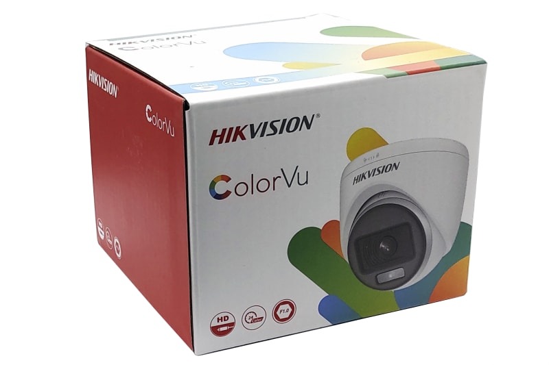 Domo TURBOHD 2 Megapixel (1080p) / Imagen a color VU 24/7 / Lente 2.8 mm / METAL / Luz Blanca 20 mts / Exterior IP67 / TVI-AHD-CVI-CVBS / dWDR / Hikvision