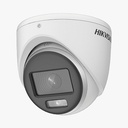 Domo TURBOHD 2 Megapixel (1080p) / Imagen a color VU 24/7 / Lente 2.8 mm / METAL / Luz Blanca 20 mts / Exterior IP67 / TVI-AHD-CVI-CVBS / dWDR / Hikvision