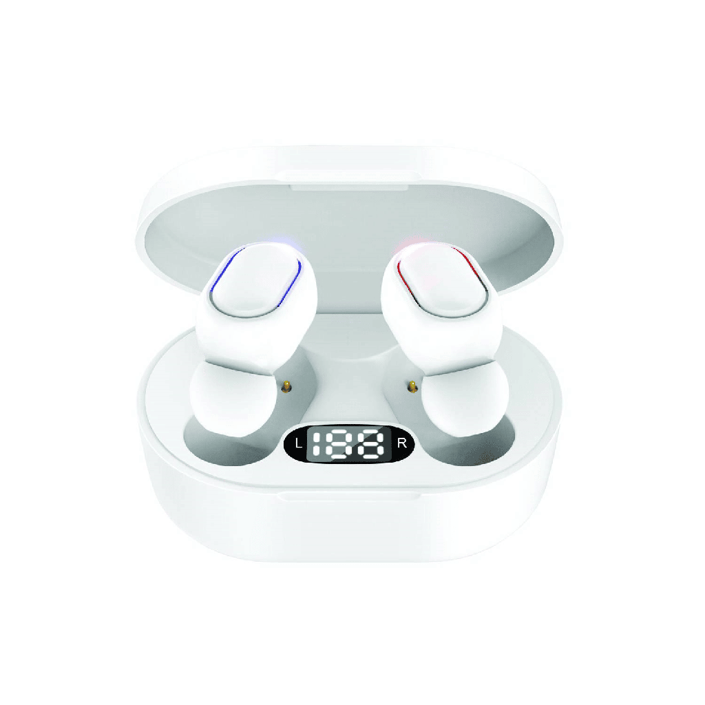 AUDIFONOS BLUETOOTH AIRPODS BLANCOS RECARGABLES CON ESTUCHE LED