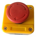 BOTON DE EMERGENCIA TIPO HONGO PRESIONADO Y GIRAR