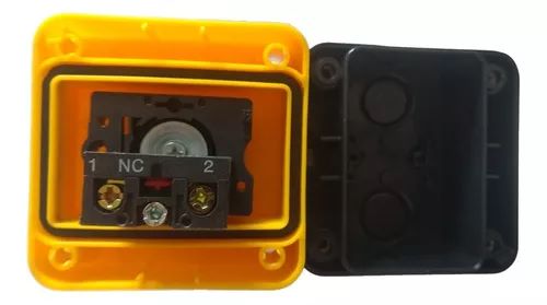 BOTON DE EMERGENCIA TIPO HONGO PRESIONADO Y GIRAR