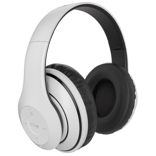 AUDIFONOS DIADEMAS COMPACTAS BLUETOOTH CONTRARUIDO PLEGABLE BLANCOS