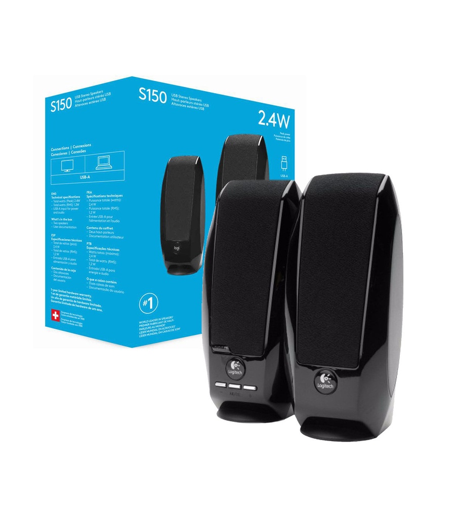 PARLANTE LOGITECH S150 PORTÁTIL BLACK 220V