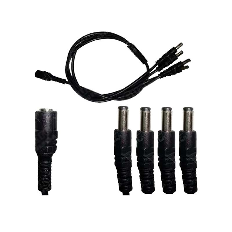 FUENTE CABLE DE PODER PULPO 1X4 ADAPTADOR NEGRO