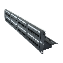 PATCH PANEL CAT 6 DE 48 PUERTOS 90/180° CON SOPORTE POSTERIOR INCLUIDO SIN BLINDAJE