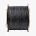 Carrete de 1 km de Fibra Óptica Drop, Interior/Exterior G.657A2 Monomodo de 1 hilo (unifibra), Dieléctrica, Forro Negro