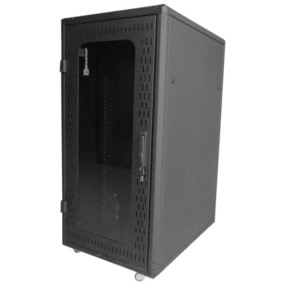 GABINETE RACK DE PISO 180X60X60 METALICO NEGRO 38 RU ELECTROESTATICA