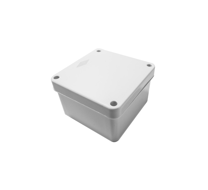 CAJA PLASTICA 15X15X10 PESADA CUADRADA BLANCA RESISTENTE