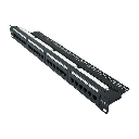 PATCH PANEL CAT 6 DE 24 PUERTOS 568A/568B CON BARRA POSTERIOR INCLUIDA SIN BLINDAJE