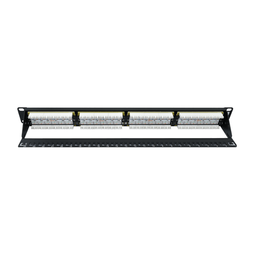 PATCH PANEL CAT 6 DE 24 PUERTOS 568A/568B CON BARRA POSTERIOR INCLUIDA SIN BLINDAJE