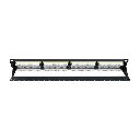 PATCH PANEL CAT 6 DE 24 PUERTOS 568A/568B CON BARRA POSTERIOR INCLUIDA SIN BLINDAJE