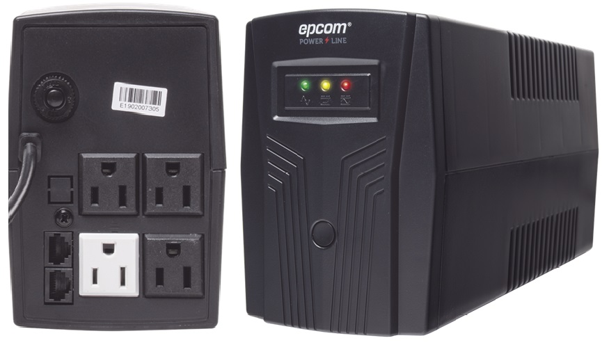 UPS DE 600VA/360W INTERACTIVA 120VCA 4 TOMAS POWELINE
