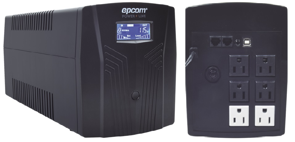 UPS DE 600VA/360W INTERACTIVA 120VCA 4 TOMAS POWELINE
