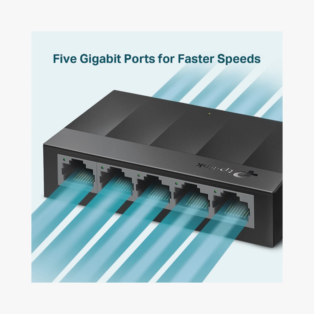 SWITCH TP-LINK PARA ESCRITORIO 5 PUERTOS 10/100/1000Mbps