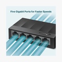SWITCH TP-LINK PARA ESCRITORIO 5 PUERTOS 10/100/1000Mbps