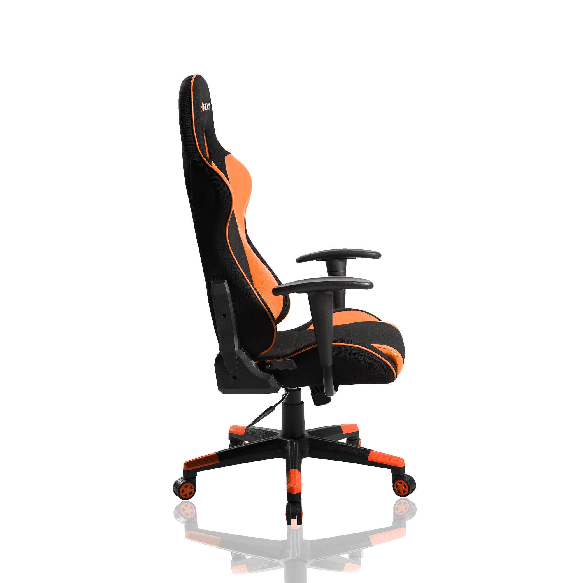 SILLA GAMER NARANJA INFINIX RECLINABLE CUERINA BRAZOS FIJOS