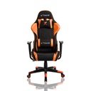 SILLA GAMER NARANJA INFINIX RECLINABLE CUERINA BRAZOS FIJOS