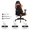 SILLA GAMER NARANJA INFINIX RECLINABLE CUERINA BRAZOS FIJOS