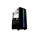 CHASIS GAMER UNITEC 5522C LINEA RGB TAPA ACRILICO NEGRO