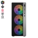 CHASIS GAMER RGB MALLA VIDRIO 4 COOLER INCLUIDOS USB 3.0