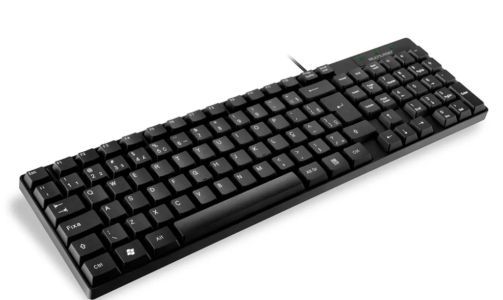 TECLADO USB ERGONOMICO SLIM NEGRO MULTILASER