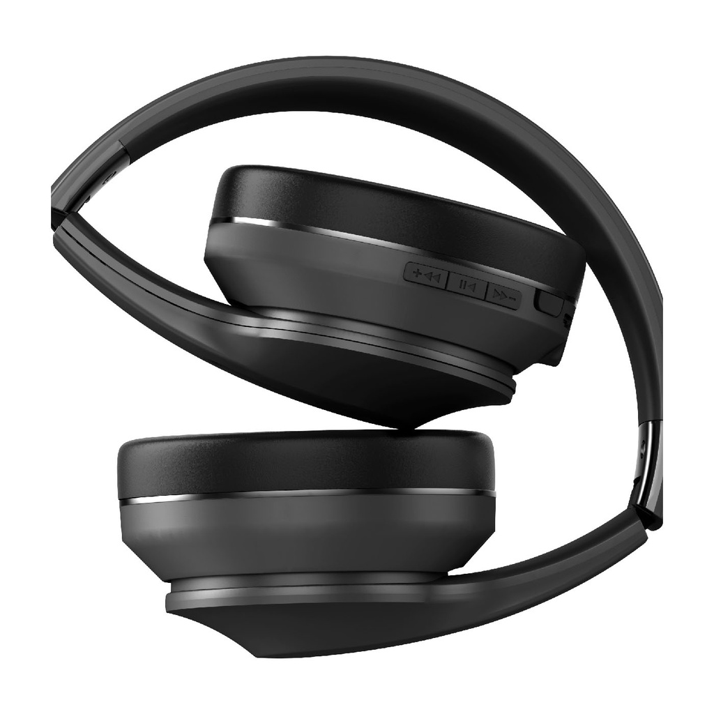 AUDIFONOS DIADEMAS BLUETOOTH 18 HORAS 3.5MM NEGROS PLEGABLES