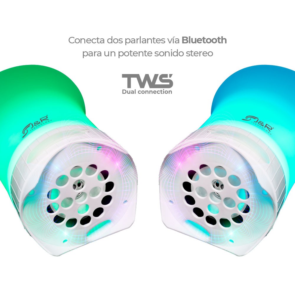 HIELERA PARLANTE BLUETOOTH RGB ACRILICO