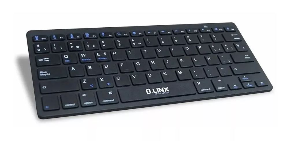 TECLADO INALAMBRICO NEGRO BLUETOOTH SLIM MINI