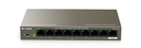 SWITCH NO ADMINISTRABLE POE 8 PUERTOS GIGABIT AF/AT SALIDA TOTAL MAX 102W 4 MODOS DE OPERACIÓN