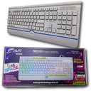 TECLADO MULTIMEDIA GAMER USB RGB WHITE SPACE JYR TMJR-025
