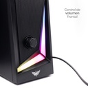 PARLANTE SPEAKER GAMER LUZ RGB PARA COMPUTADOR USB Y 3.5MM