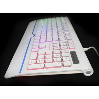 TECLADO MULTIMEDIA GAMER USB RGB WHITE SPACE JYR TMJR-025