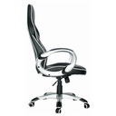 SILLA GAMER GERENCIAL MC LAREN AZUL BASE NYLON / ESPALDAR Y ASIENTO EN CUERO SINTETICO