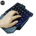 TECLADO RETROILUMINADO USB GAMER UNA MANO G-7