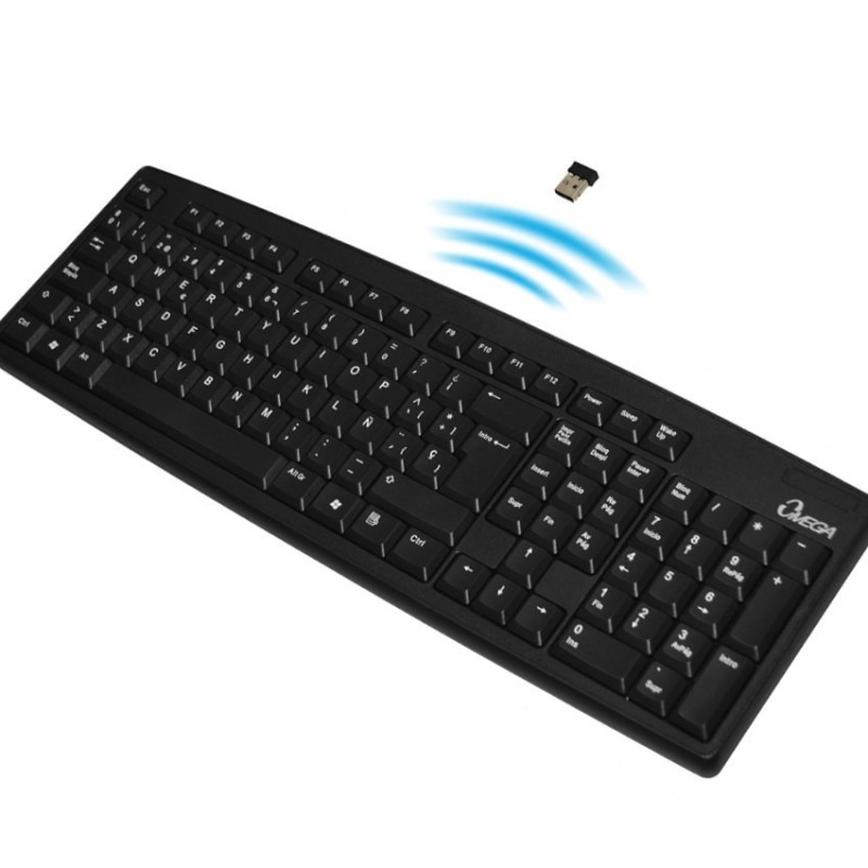 TECLADO INALAMBRICO WIRELESS OMEGA KB-1300W,ANTIDERRAMES