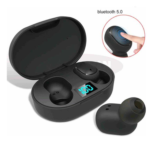 COMBO DE SMART BAND + AUDIFONOS BLUETOOTH TWS NEGROS