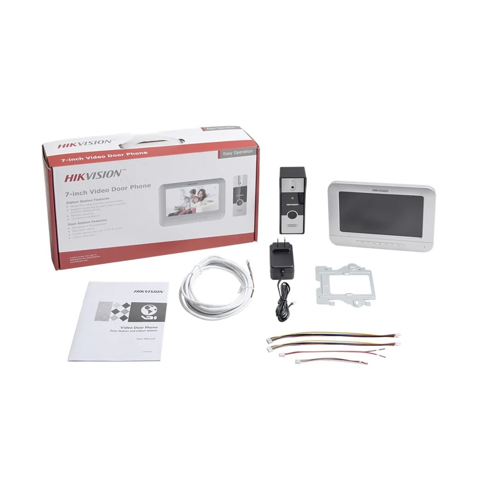 KIT DE VIDEOPORTERO / MANOS LIBRES CON PANTALLA LCD A COLOR DE 7"