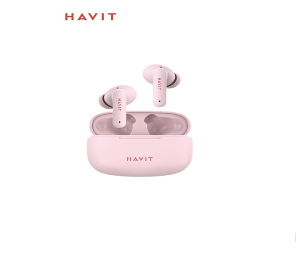 AUDIFONOS BLUETOOTH HAVIT TW967 AIRPODS RECARGABLES ROSADO