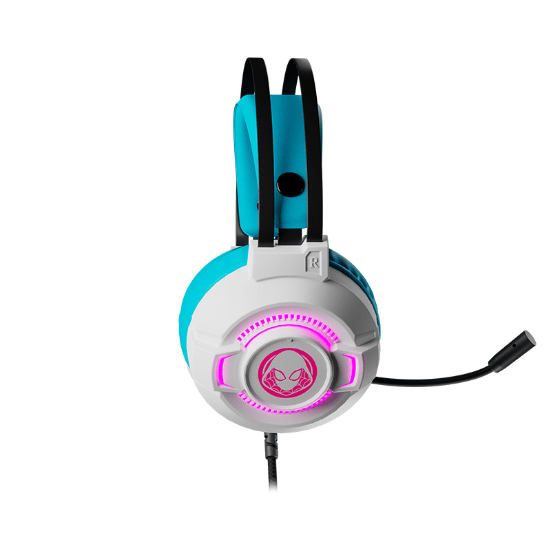 AUDIFONOS ESTEREO GAMER GHOST SPIDER 3.5MM RGB WAIFU CONTRARUIDO