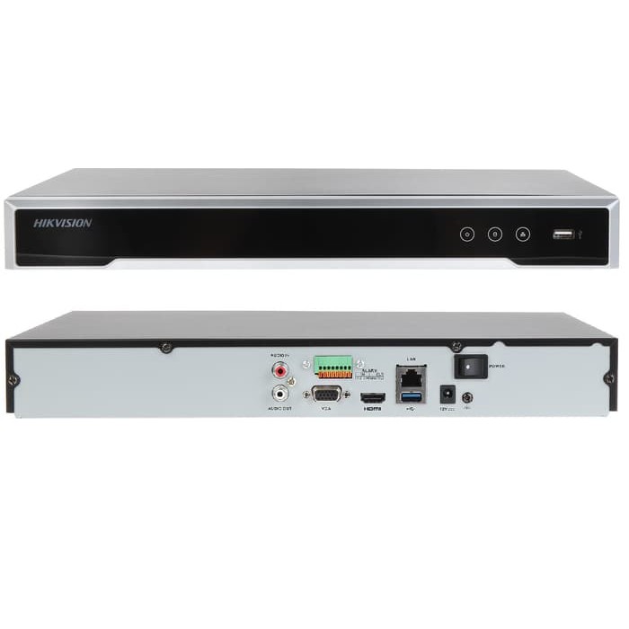 NVR DE 16 CANALES IP 8MP 2 BAHIAS DISCOS 4K 160 MBPS BASE 1000