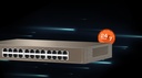 SWITCH ETHERNET 24 PUERTOS 10/100/1000 MBPS METAL PROTECCION 6KV PARA MONTAJE EN RACK 19"