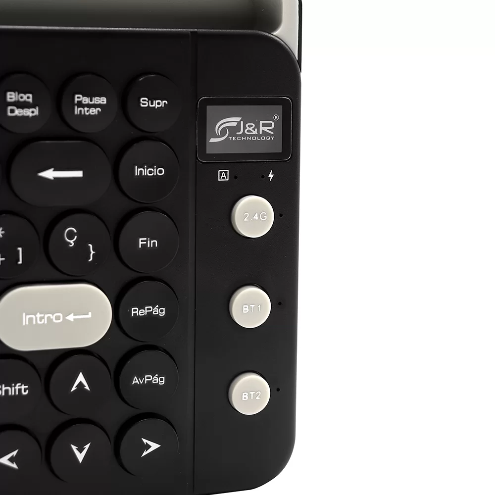 TECLADO BLUETOOTH COMPACTO INALAMBRICO RECARGABLE MULTIMEDIA JYR