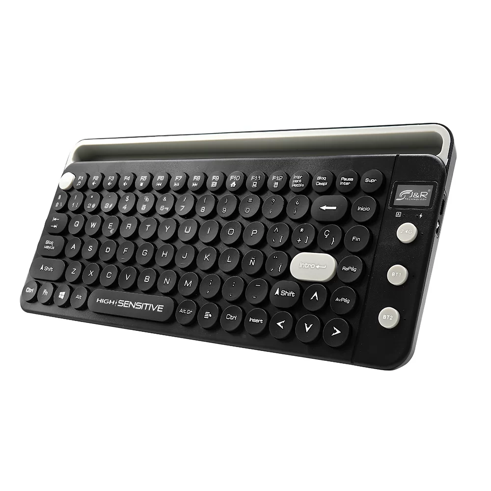 TECLADO BLUETOOTH COMPACTO INALAMBRICO RECARGABLE MULTIMEDIA JYR