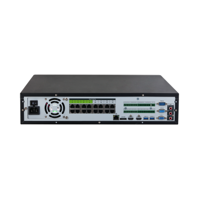 NVR 32CH CANALES H.265+ DECODIFICACION 4CH@4K O 16CH@2MP 16POE AB ENTRADA 320MBPS 8 SATA 2 HDMI