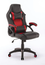 SILLA GAMER ROJA RAPTOR BRAZOS FIJOS ERGNOMICA CUERINA PU
