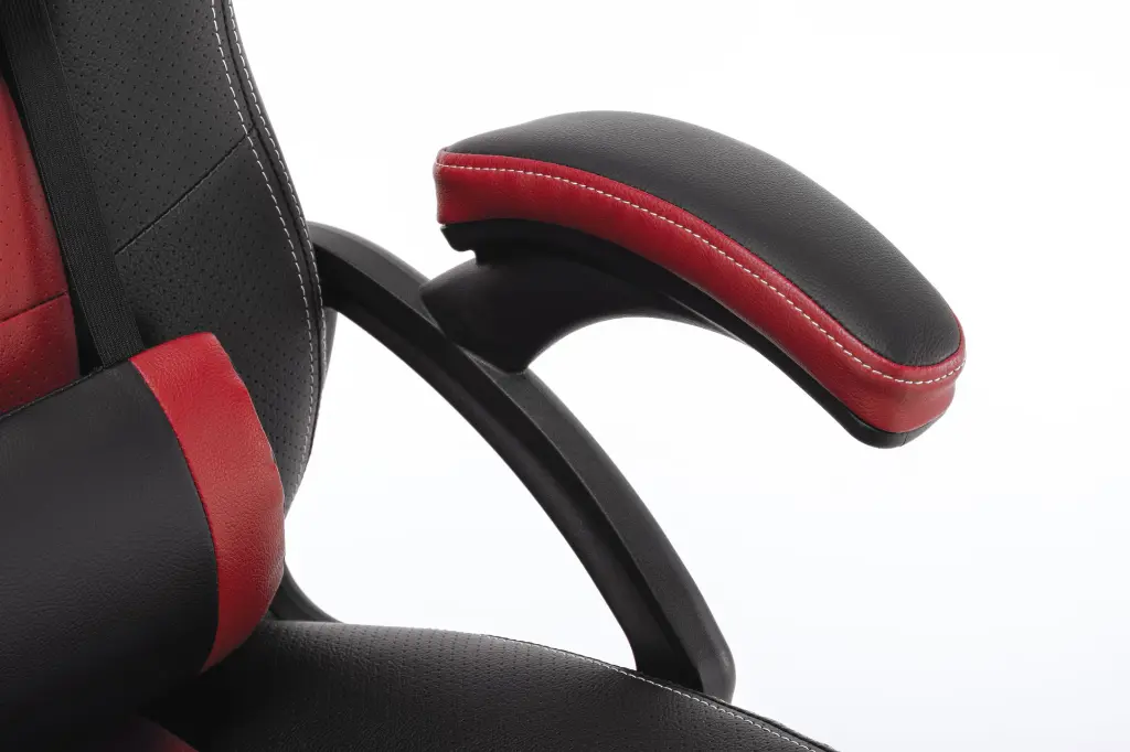 SILLA GAMER ROJA RAPTOR BRAZOS FIJOS ERGNOMICA CUERINA PU