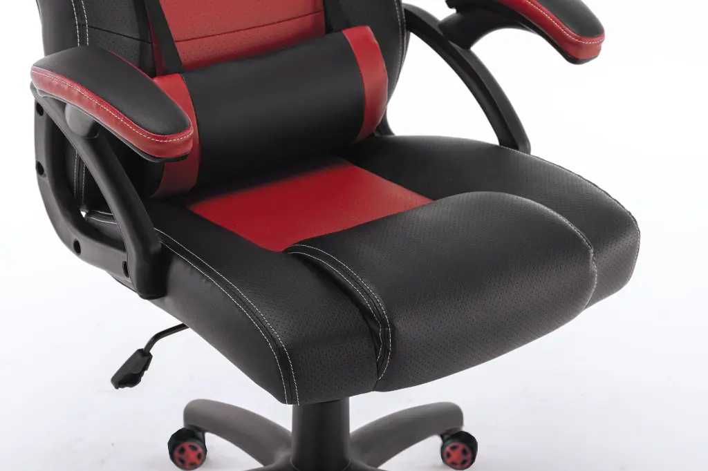 SILLA GAMER ROJA RAPTOR BRAZOS FIJOS ERGNOMICA CUERINA PU